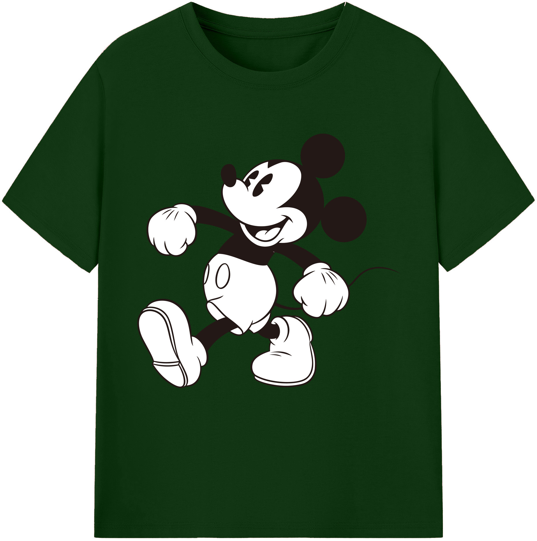 （画像用） ミッキーマウス Mickey Mouse 綿100％半袖Tシャツ（フロントプリント）